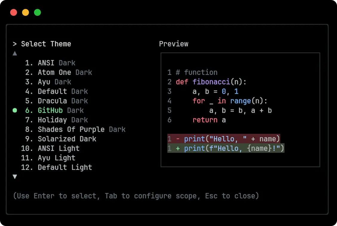 GitHub theme