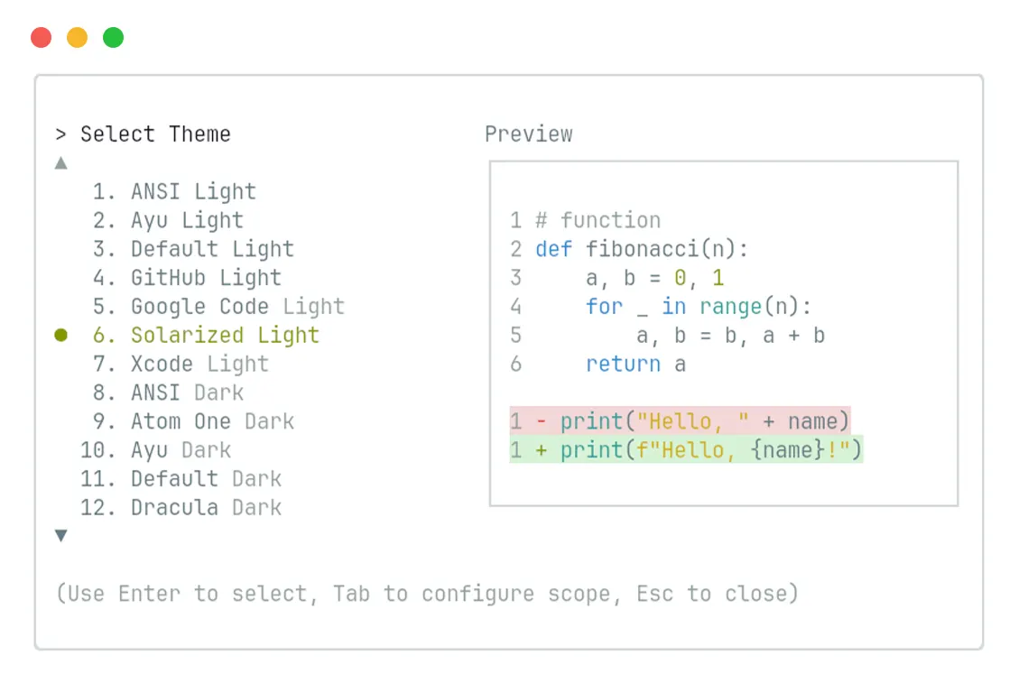 Solarized Light theme