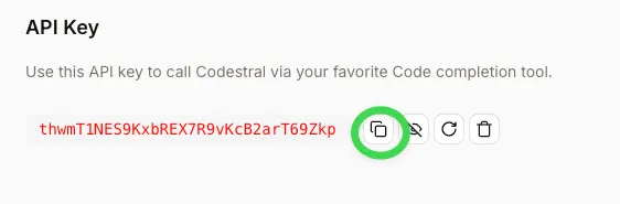 Copy API Key