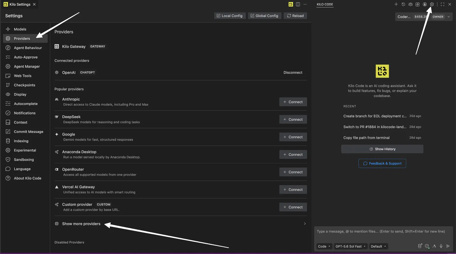 VS Code provider catalog showing Nebius Token Factory